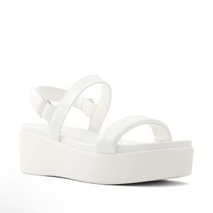 Aldo White Wedge Sandals. Size: 7. $35 New. Final Sale.